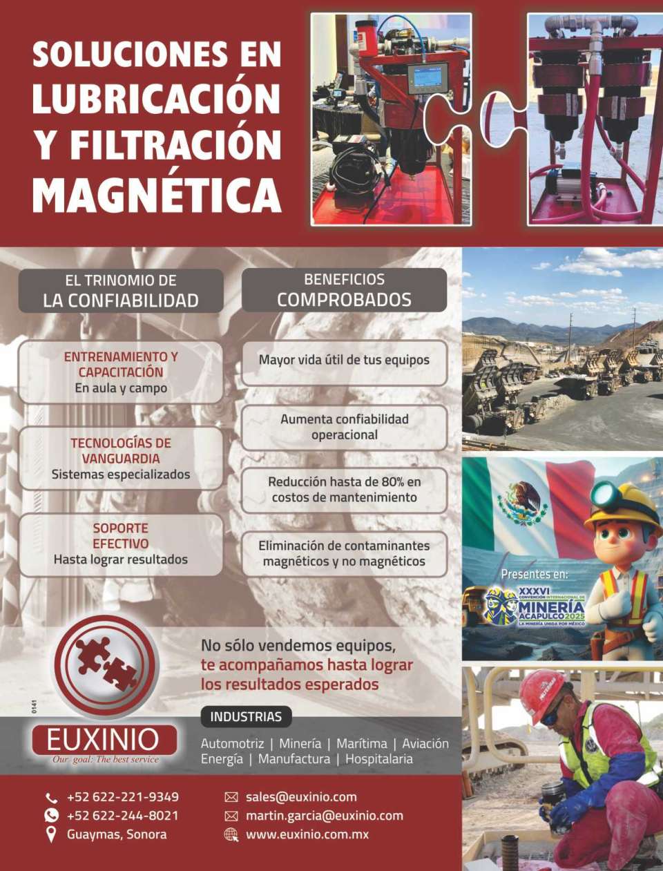 Soluciones en Lubricacion y Filtracion Magnetica. Industrias: Automotriz, Mineria, Maritima, Aviacion, Energia, Manufactura, Hospitalaria. Reduccion hasta un 80% en costos de mantenimiento Soluciones en Lubricacion y Filtracion Magnetica. Industrias: Automotriz, Mineria, Maritima, Aviacion, Energia, Manufactura, Hospitalaria. Reduccion hasta un 80% en costos de mantenimiento