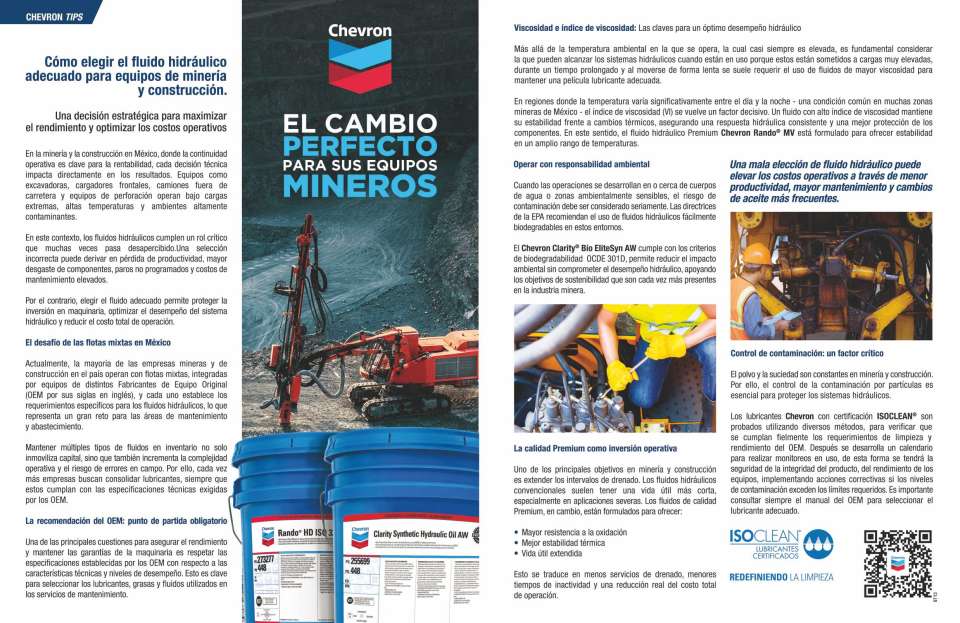 Como elegir el fluido hidraulico adecuado para equipos de mineria y construccion Como elegir el fluido hidraulico adecuado para equipos de mineria y construccion