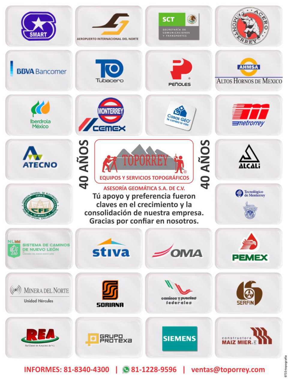 Your support and preference were key to the growth and consolidation of our company. Thank you for trusting us. 40 years. Your support and preference were key to the growth and consolidation of our company. Thank you for trusting us. 40 years.