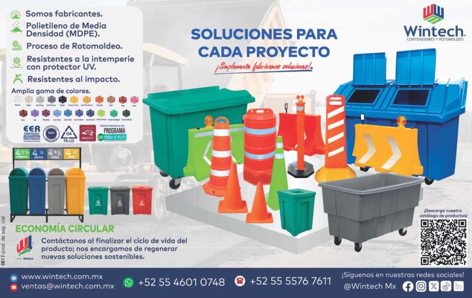 Wintech. Soluciones para cada Proyecto. Somos Fabricantes. Polietileno de media densidad (MDPE). Proceso de Rotomoldeo. Resistentes a la intemperie con protector UV. Resistentes al impacto. Wintech. Soluciones para cada Proyecto. Somos Fabricantes. Polietileno de media densidad (MDPE). Proceso de Rotomoldeo. Resistentes a la intemperie con protector UV. Resistentes al impacto.