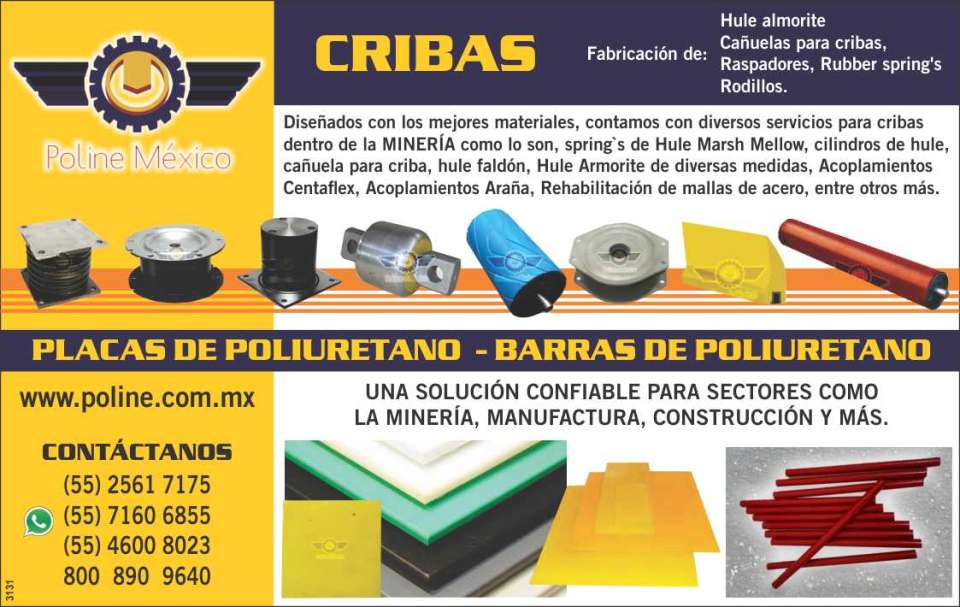 Everything you need for the Mining Industry, Faldon Rubber, Couplings, Screen Cane, Screening Modules, Roller Coating, Rubber Stands, Hammer Stands Everything you need for the Mining Industry, Faldon Rubber, Couplings, Screen Cane, Screening Modules, Roller Coating, Rubber Stands, Hammer Stands