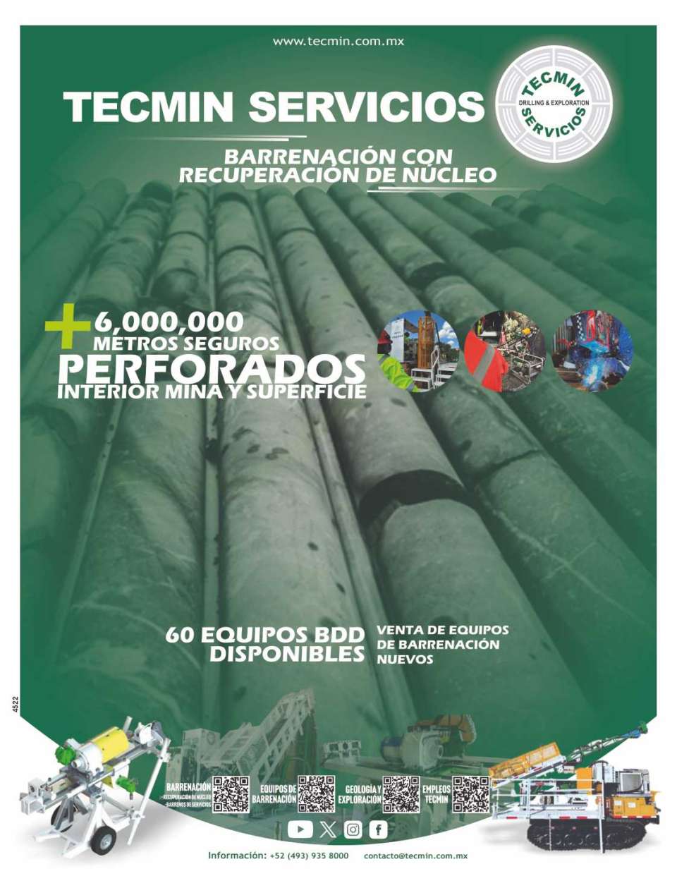 Exploracion y Barrenacion. Con recuperacion de nucleo. Soluciones para la Industria Minera. Servicios de Barrenacion Geologia y Exploracion Administramos Proyectos de Exploracion Reportes Tecnicos Exploracion y Barrenacion. Con recuperacion de nucleo. Soluciones para la Industria Minera. Servicios de Barrenacion Geologia y Exploracion Administramos Proyectos de Exploracion Reportes Tecnicos
