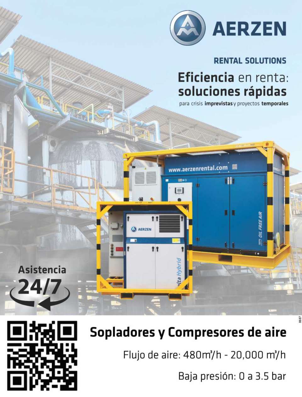 Alquiler temporal de Compresores y Sopladores de Aire. Flujo de Aire: 480m3/h-20,000 m3/h. Baja Presion: 0 a 3.5 bar. Asistencia 24/7, Calidad Premiun. Bajo nivel de ruido, Asesoramiento. Alquiler temporal de Compresores y Sopladores de Aire. Flujo de Aire: 480m3/h-20,000 m3/h. Baja Presion: 0 a 3.5 bar. Asistencia 24/7, Calidad Premiun. Bajo nivel de ruido, Asesoramiento.