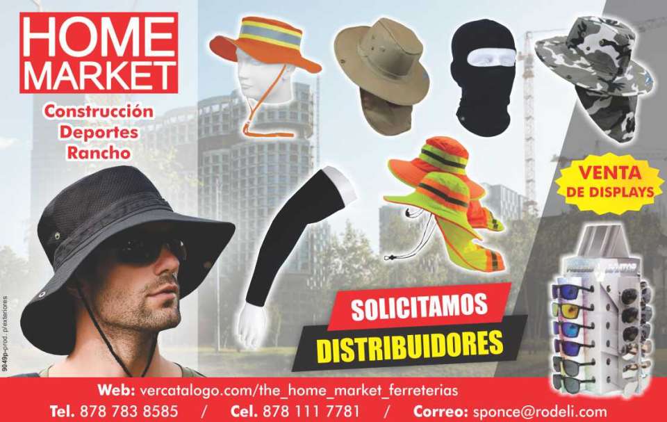 Sombreros y Mangas Protectoras. Lentes para Sol, para uso en la Construccion, Deportes, Ranchos. Venta de Displays. Articulos de Seguridad. Sombreros y Mangas Protectoras. Lentes para Sol, para uso en la Construccion, Deportes, Ranchos. Venta de Displays. Articulos de Seguridad.