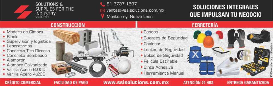 Comercializadora Industrial - Materiales para Construccion y Ferreteria. Supervision y Logistica. Laboratorios. Soluciones Integrales que impulsan tu negocio. Atencion las 24 hrs y Entrega Inmediata. Comercializadora Industrial - Materiales para Construccion y Ferreteria. Supervision y Logistica. Laboratorios. Soluciones Integrales que impulsan tu negocio. Atencion las 24 hrs y Entrega Inmediata.