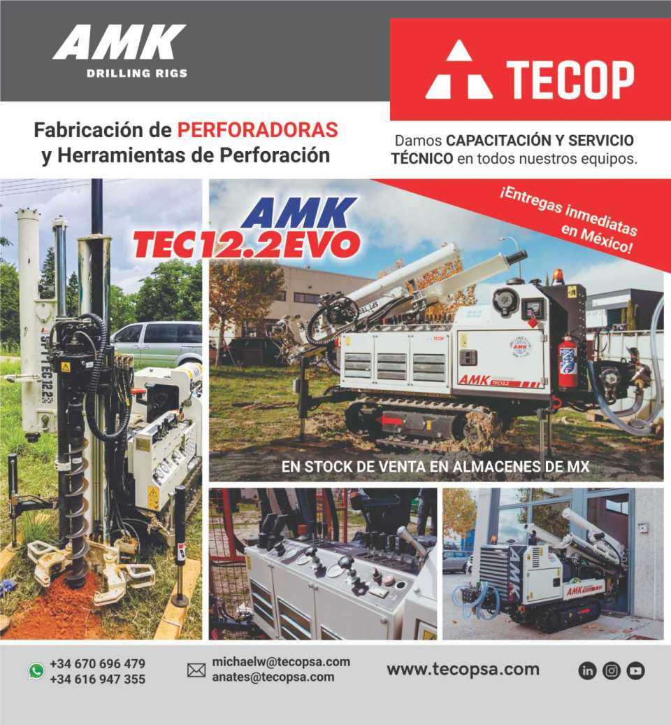 Fabricacion de Perforadoras y Herramientas de Perforacion Entrega Inmediata, Capacitacion y Servicio Tecnico AMK Tec 12.2evo AMK Tec 15.3 AMK Tec 18.3 Fabricacion de Perforadoras y Herramientas de Perforacion Entrega Inmediata, Capacitacion y Servicio Tecnico AMK Tec 12.2evo AMK Tec 15.3 AMK Tec 18.3